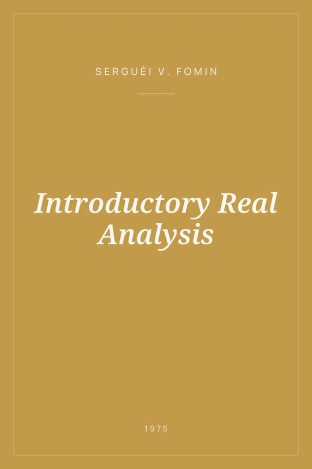 Portada de Introductory Real Analysis