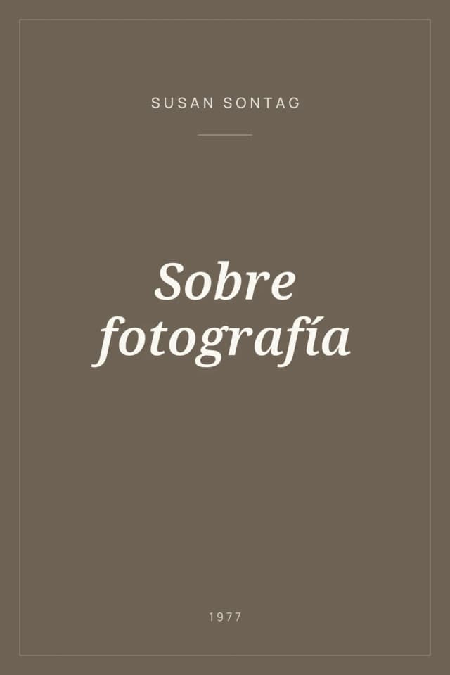 Portada de Sobre fotografía
