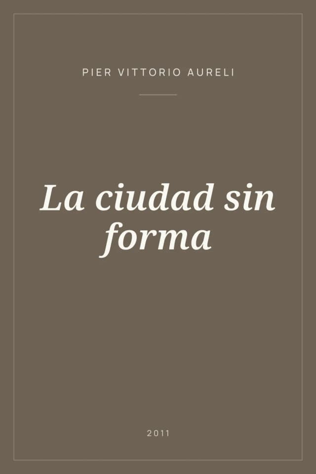 Portada de La ciudad sin forma