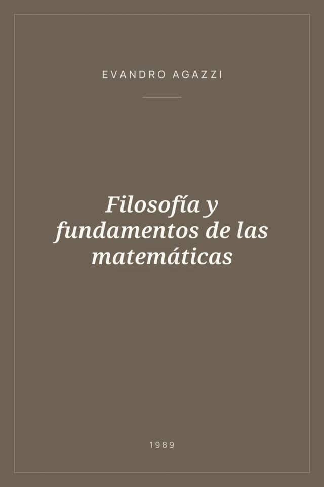 Portada de Filosofía y fundamentos de las matemáticas