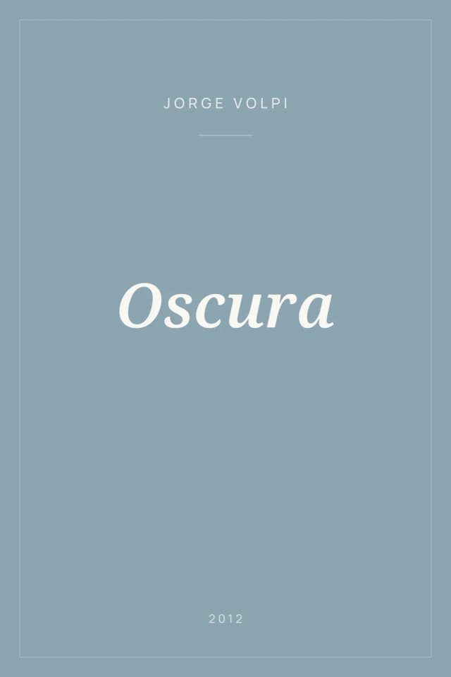 Portada de Oscura