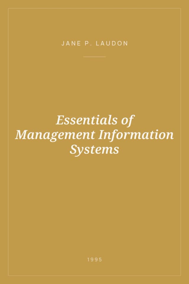 Portada de Essentials of Management Information Systems