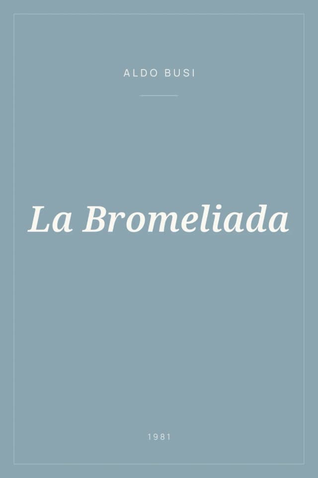 Portada de La Bromeliada
