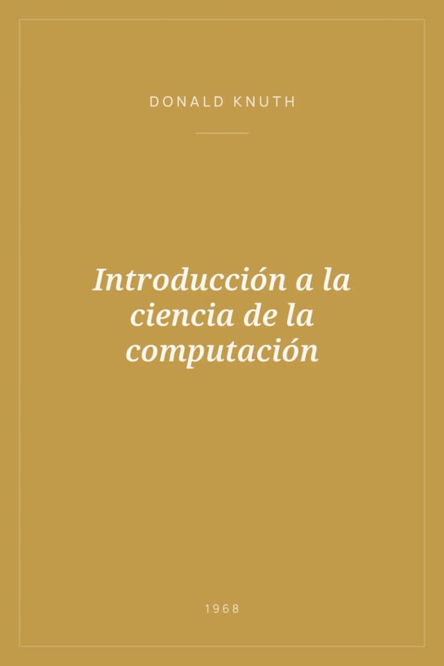 Portada de Introducción a la ciencia de la computación