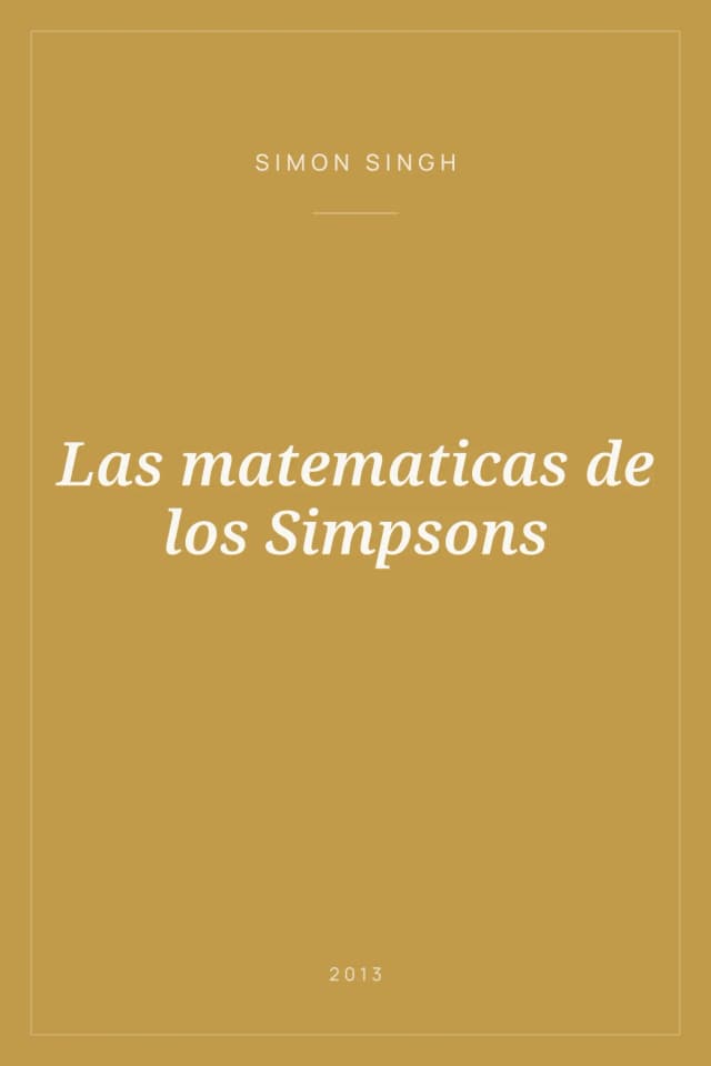 Portada de Las matematicas de los Simpsons