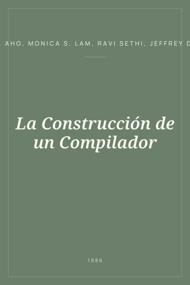Portada de La Construcción de un Compilador