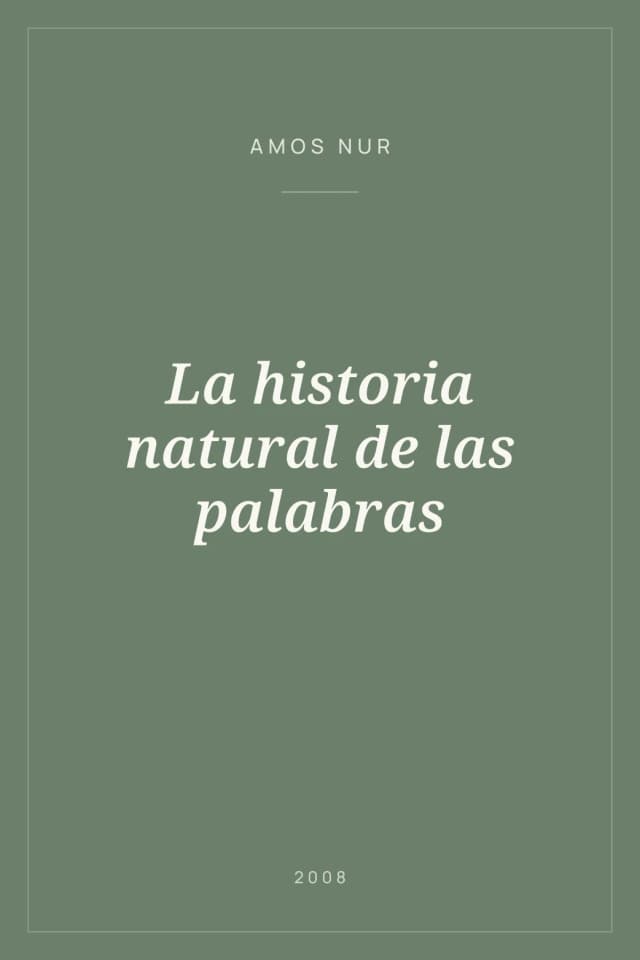 Portada de La historia natural de las palabras