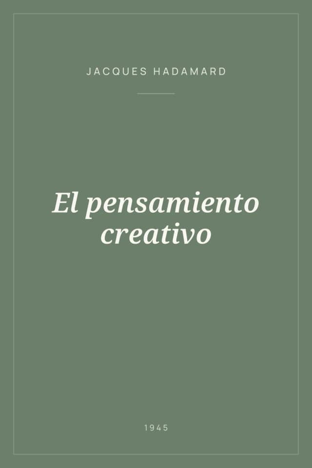Portada de El pensamiento creativo