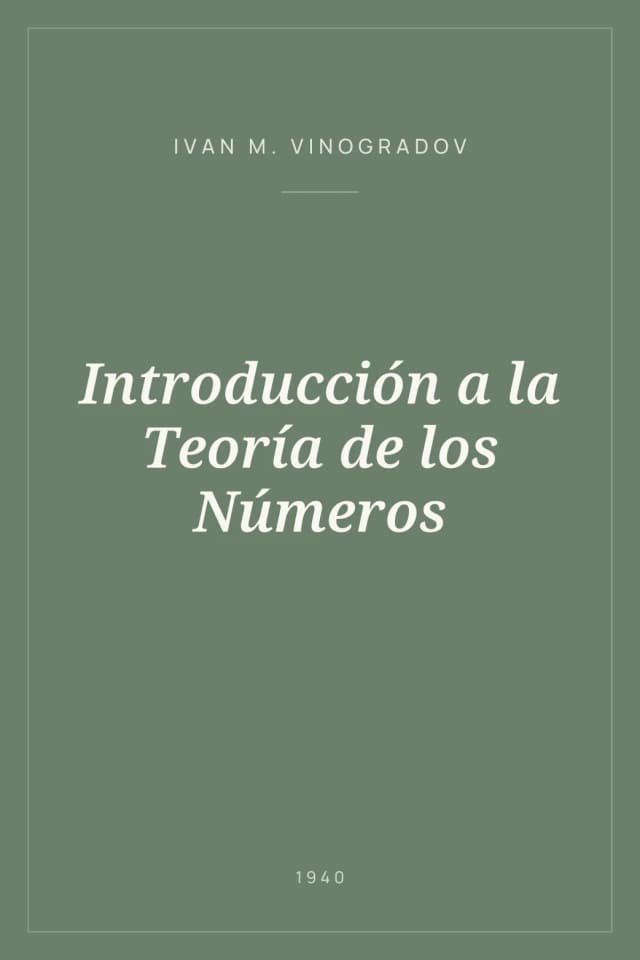 Portada de Introducción a la Teoría de los Números
