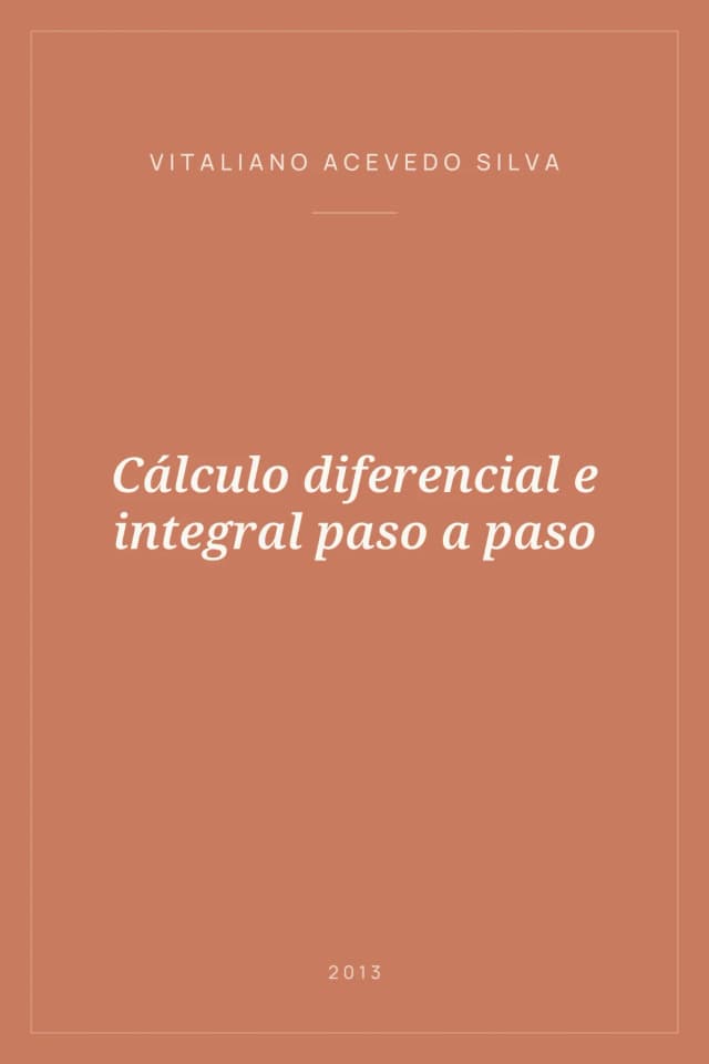 Portada de Cálculo diferencial e integral paso a paso