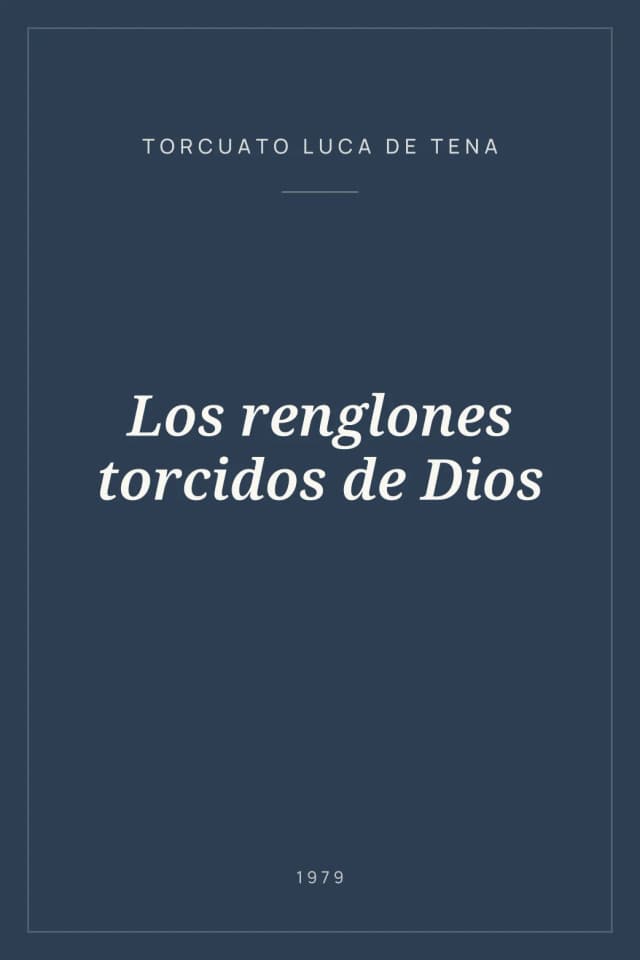 Portada de Los renglones torcidos de Dios