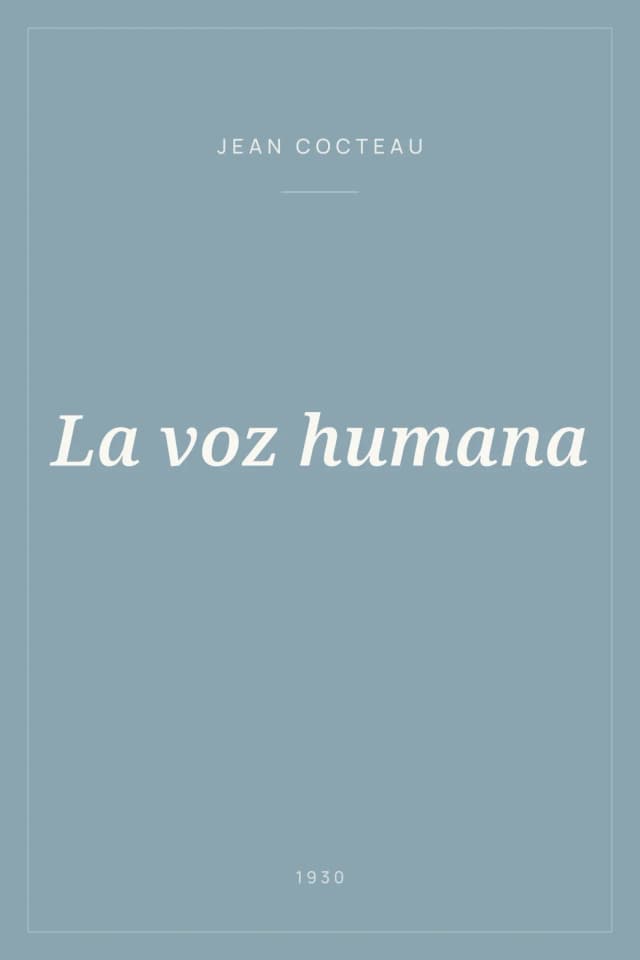 Portada de La voz humana