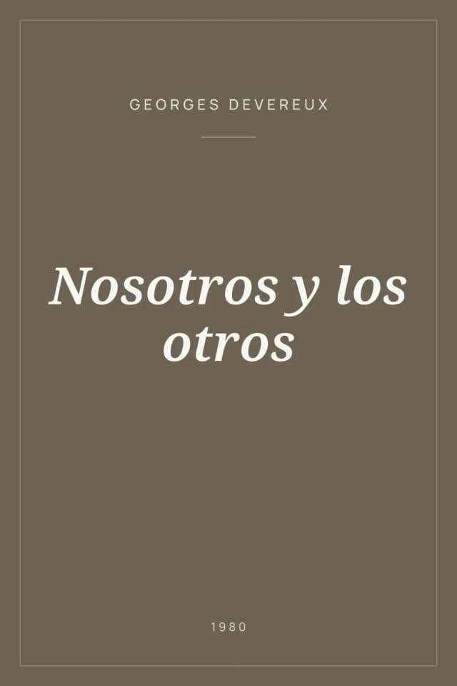 Portada de Nosotros y los otros