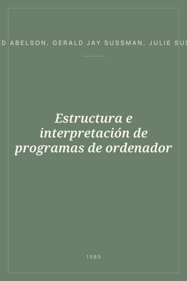 Portada de Estructura e interpretación de programas de ordenador