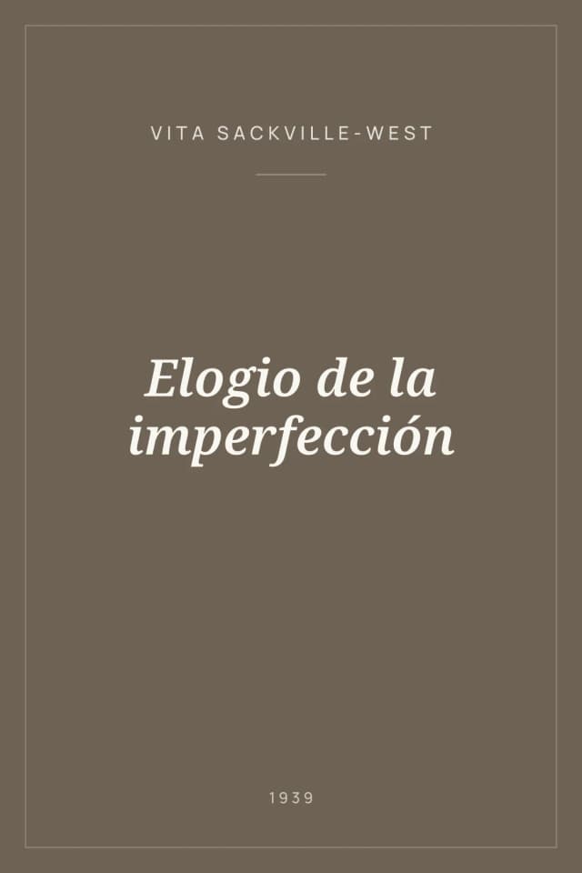 Portada de Elogio de la imperfección