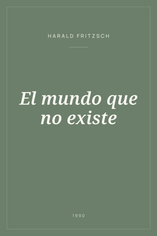 Portada de El mundo que no existe