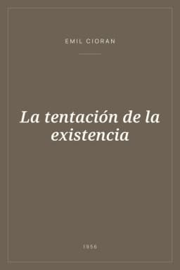Portada de La tentación de la existencia