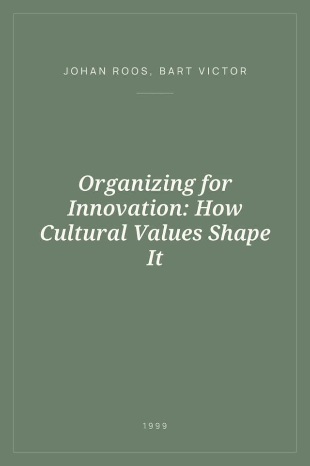 Portada de Organizing for Innovation: How Cultural Values Shape It