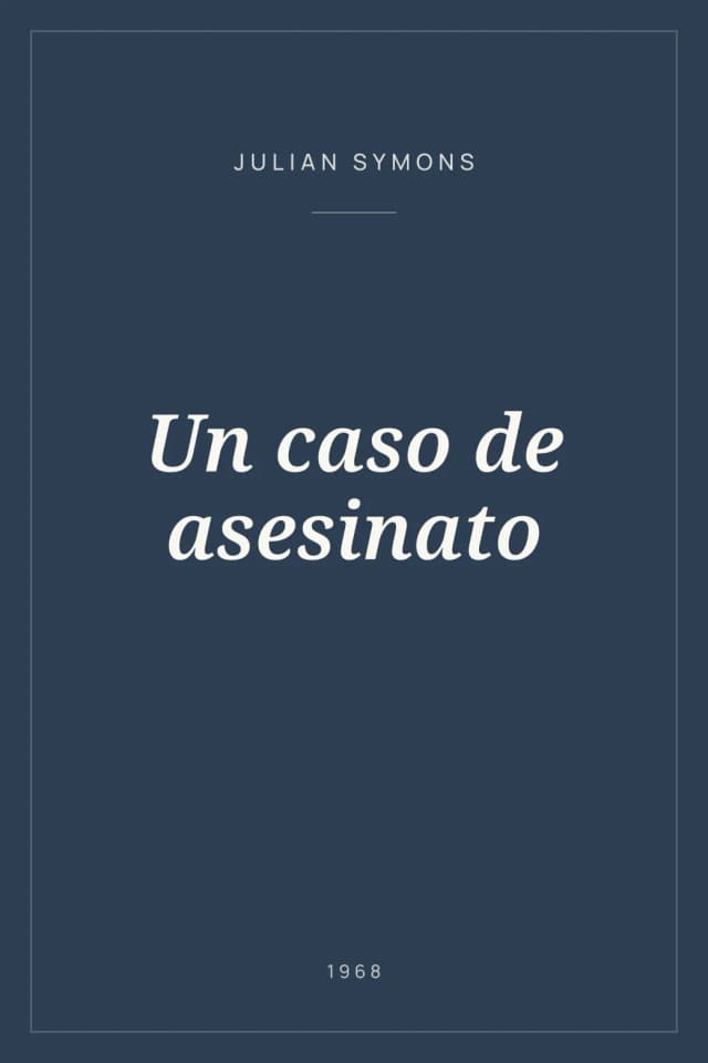 Portada de Un caso de asesinato