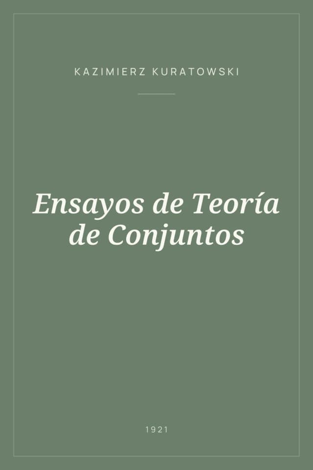 Portada de Ensayos de Teoría de Conjuntos