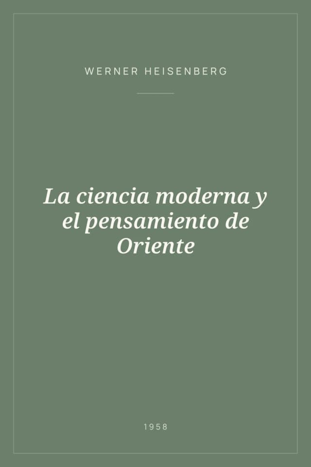 Portada de La ciencia moderna y el pensamiento de Oriente