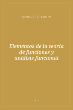 Portada de Elementos de la teoría de funciones y análisis funcional
