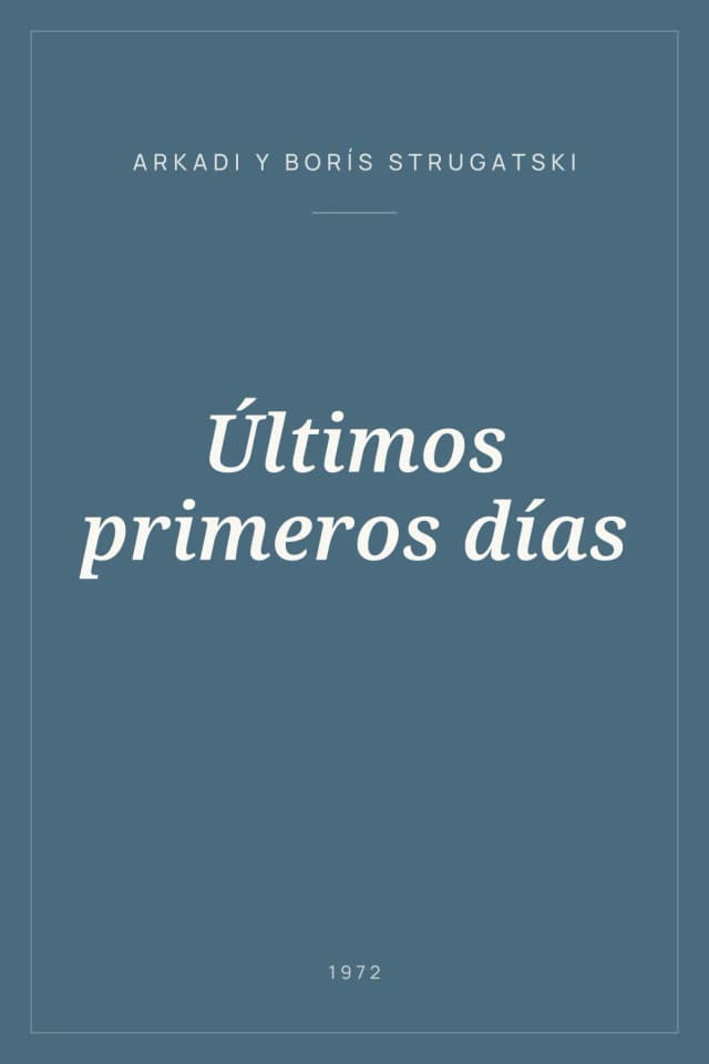 Portada de Últimos primeros días