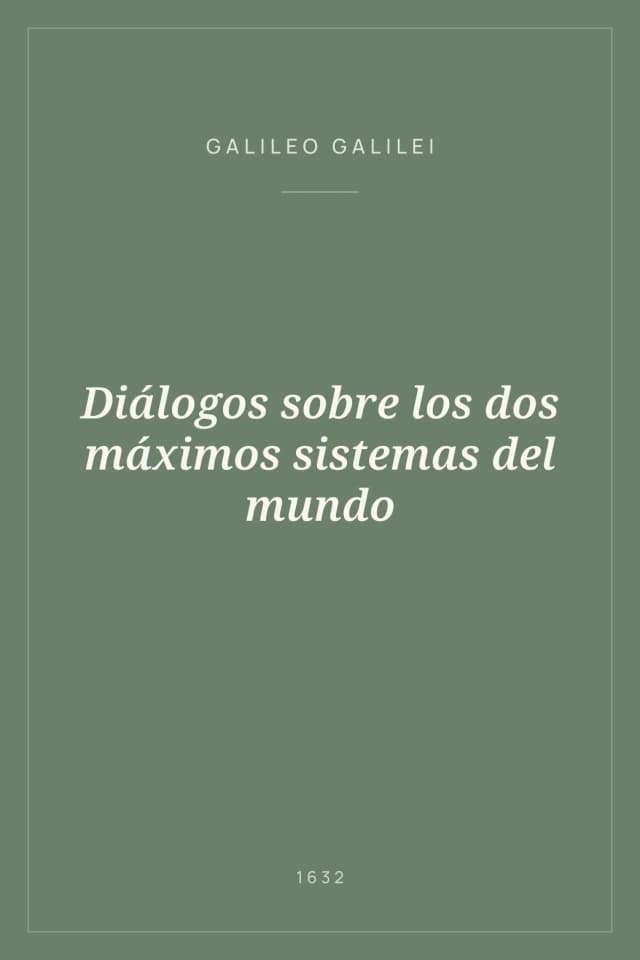 Portada de Diálogos sobre los dos máximos sistemas del mundo