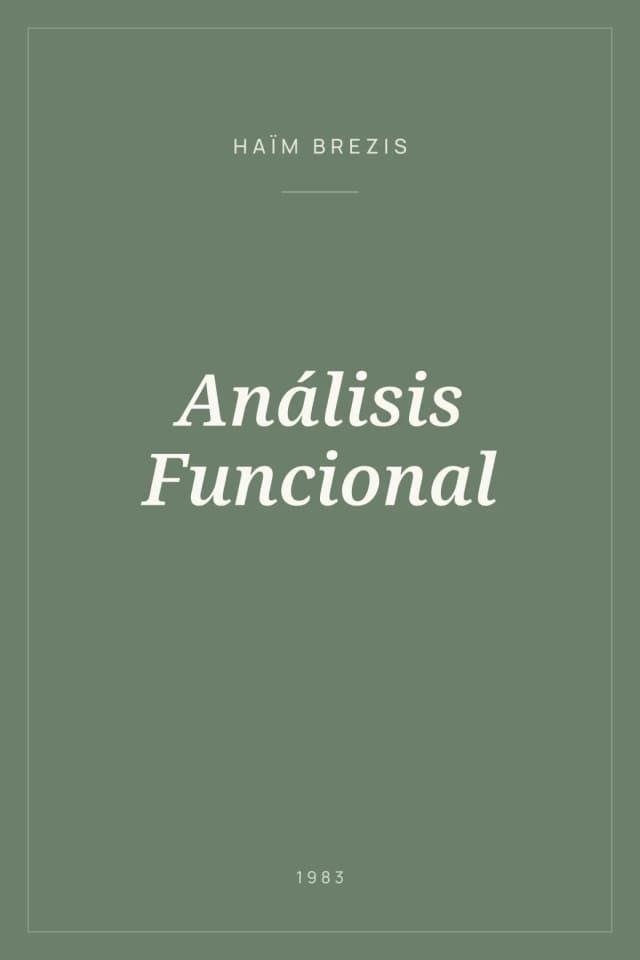 Portada de Análisis Funcional