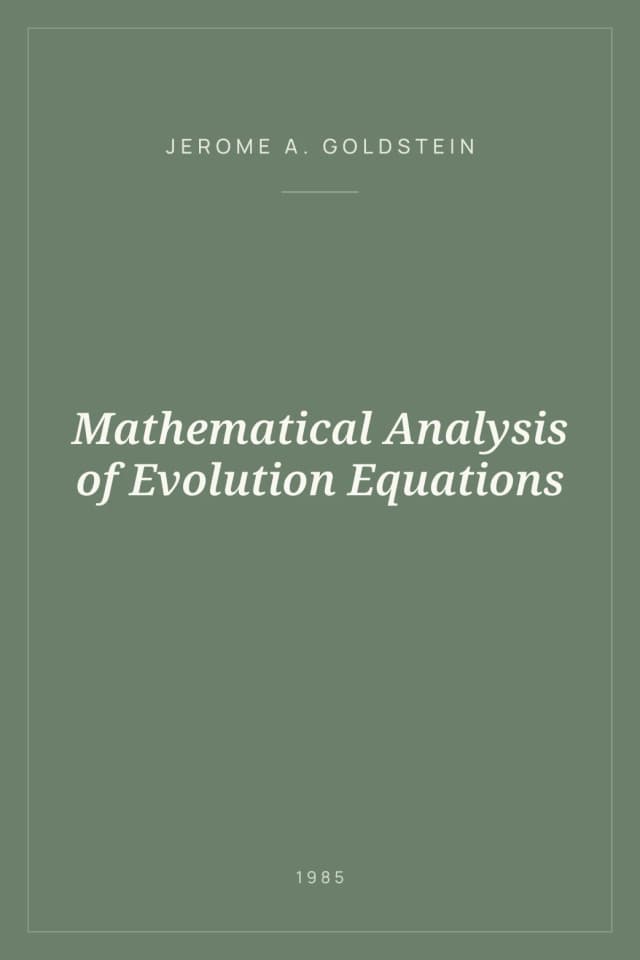 Portada de Mathematical Analysis of Evolution Equations