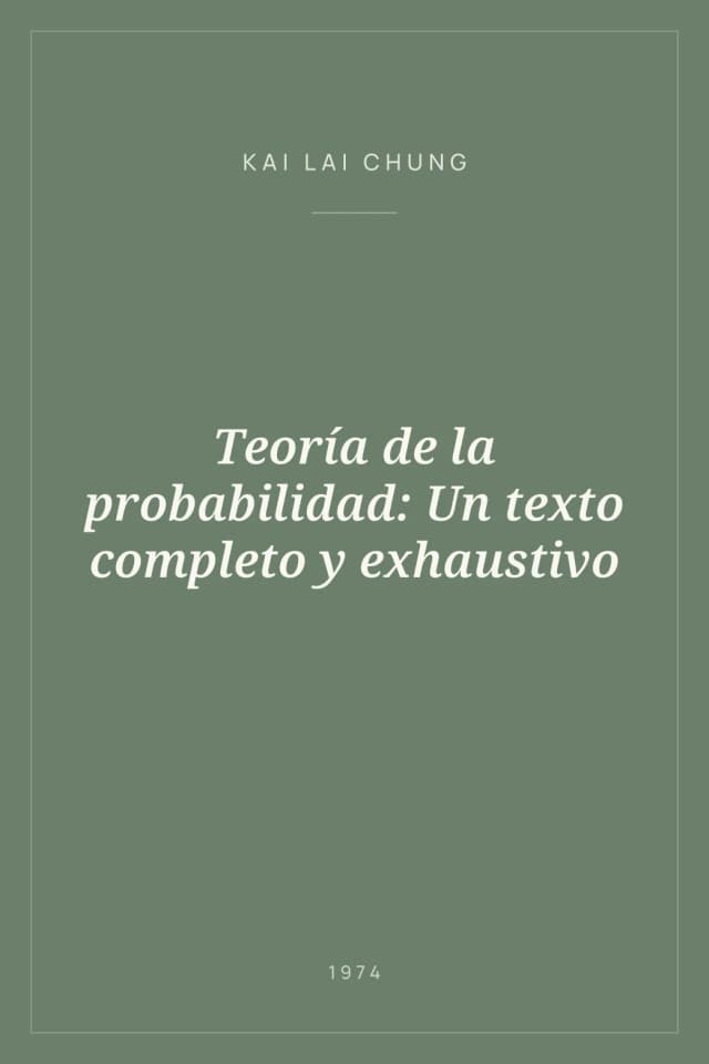 Portada de Teoría de la probabilidad: Un texto completo y exhaustivo
