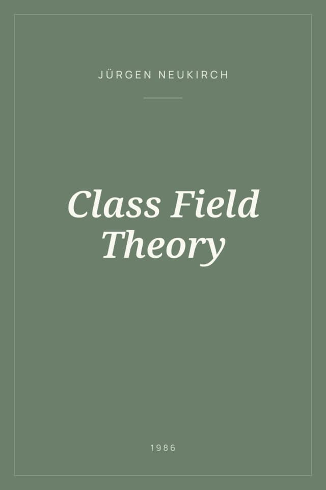 Portada de Class Field Theory
