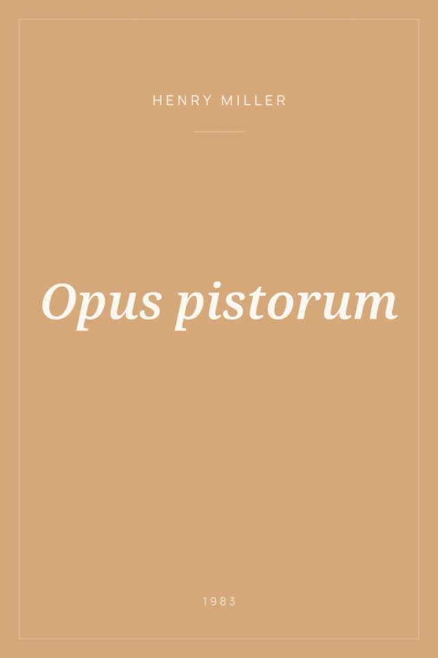Portada de Opus pistorum