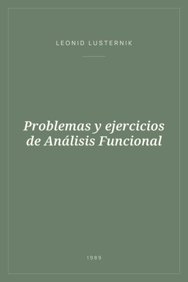 Portada de Problemas y ejercicios de Análisis Funcional