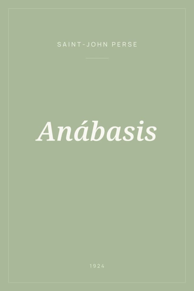 Portada de Anábasis