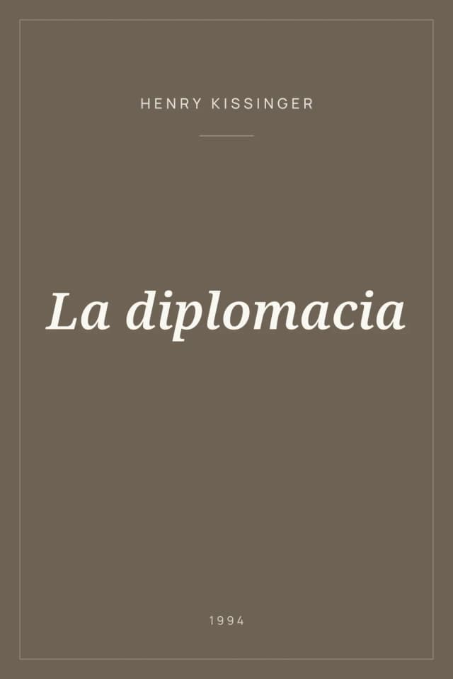 Portada de La diplomacia