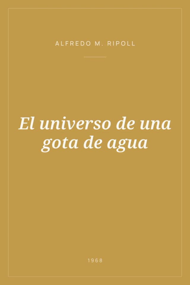 Portada de El universo de una gota de agua
