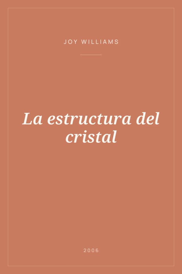 Portada de La estructura del cristal