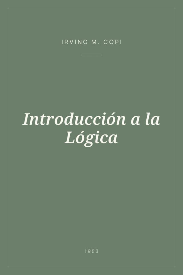 Portada de Introducción a la Lógica