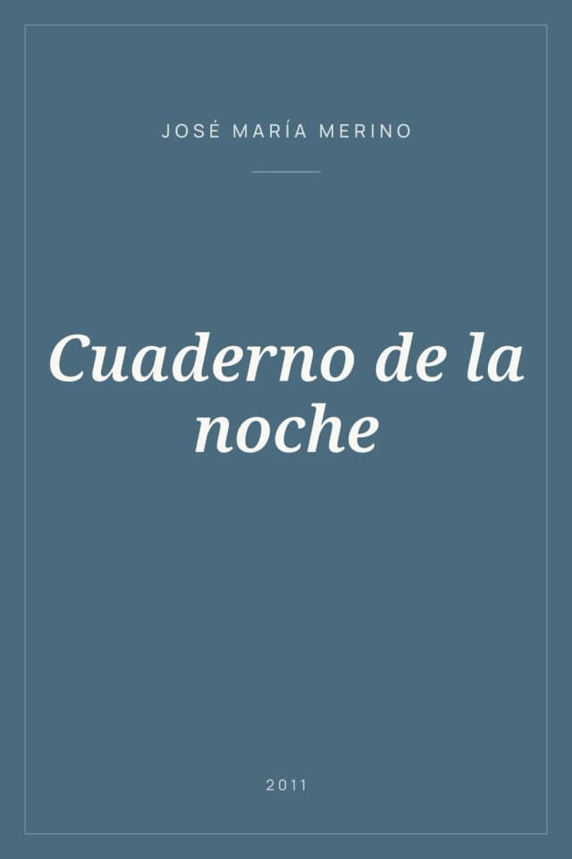 Portada de Cuaderno de la noche