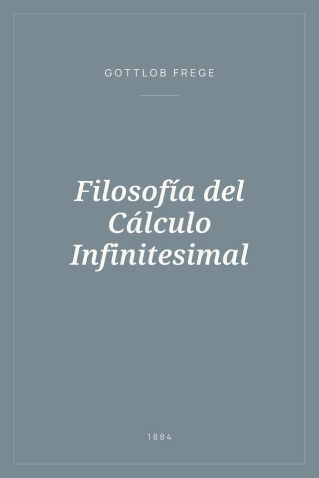 Portada de Filosofía del Cálculo Infinitesimal