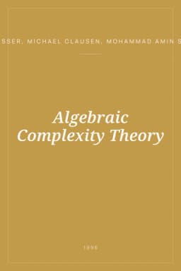 Portada de Algebraic Complexity Theory