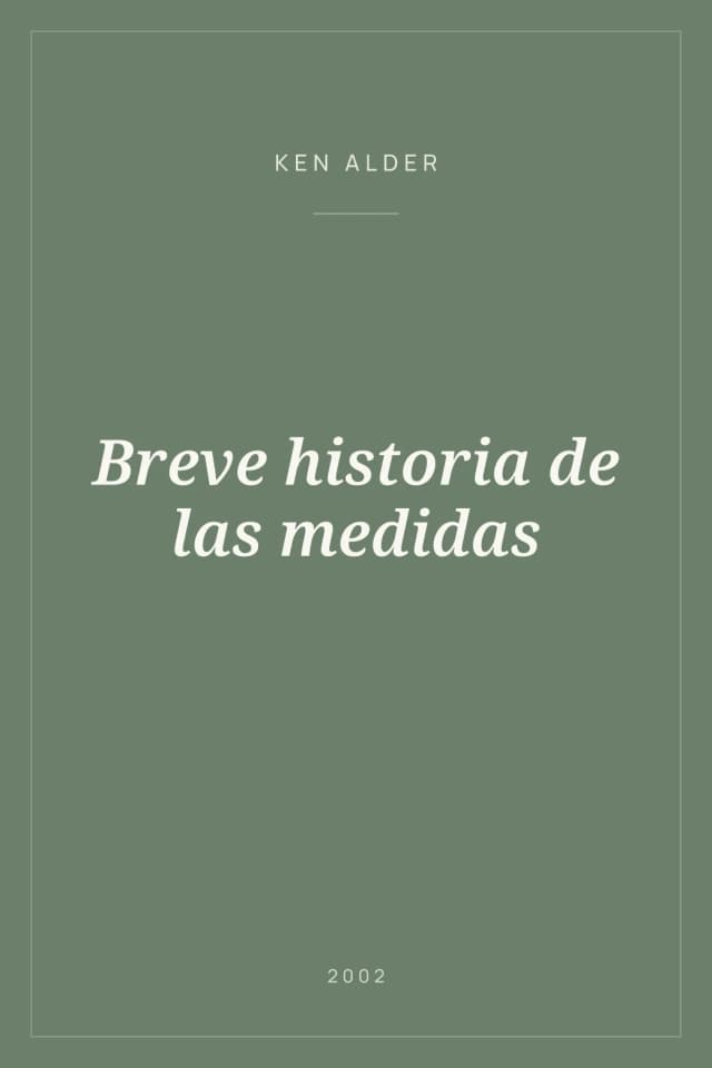 Portada de Breve historia de las medidas