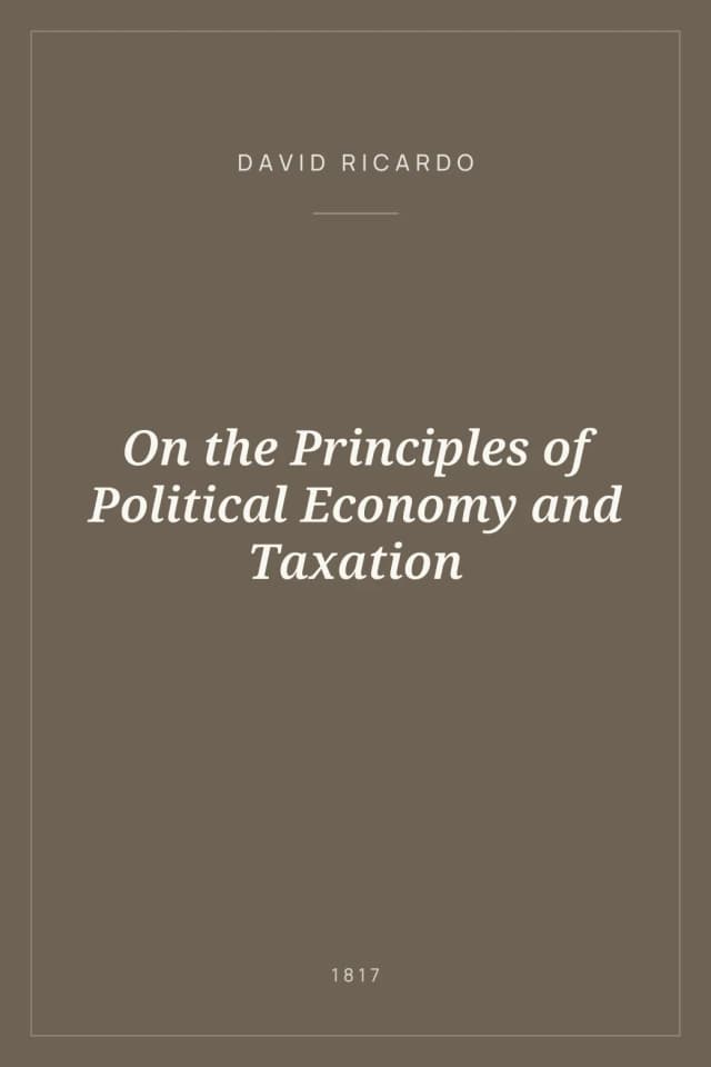 Portada de On the Principles of Political Economy and Taxation