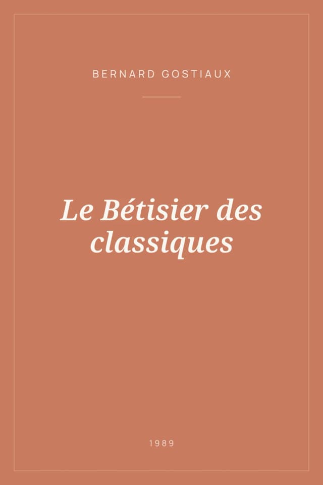 Portada de Le Bétisier des classiques