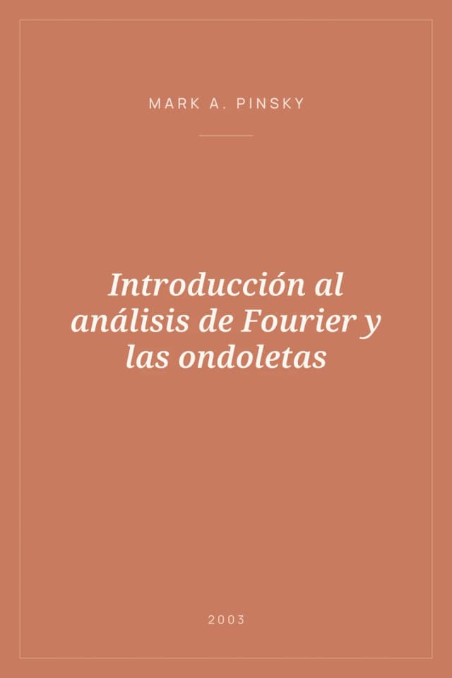 Portada de Introducción al análisis de Fourier y las ondoletas