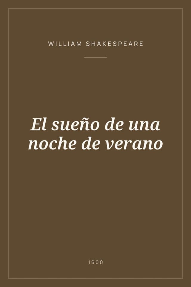 Portada de El sueño de una noche de verano
