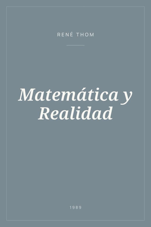 Portada de Matemática y Realidad