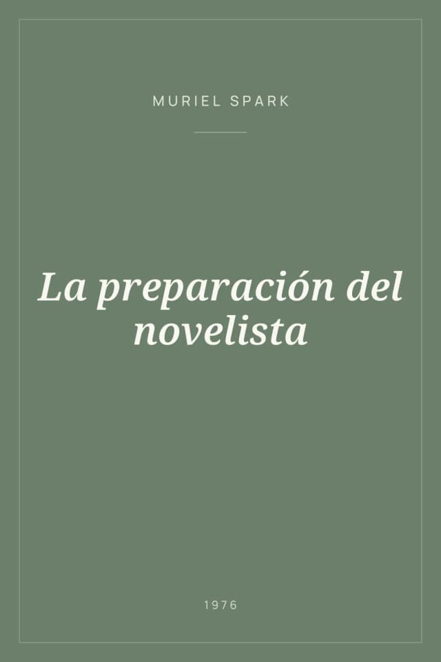 Portada de La preparación del novelista