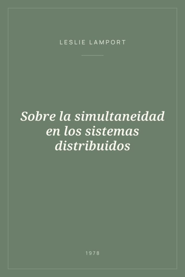 Portada de Sobre la simultaneidad en los sistemas distribuidos